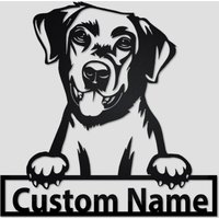 Personalisiertes Labrador Retriever Metallschild | Metall Wand Kunst Blechschild Hund Geschenk Hundeliebhaber von GearwagMetalArt