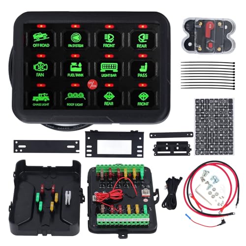 12 Bandenschalter Panel Auto Dimmable RGB Circuit Control Relay System für Autoschiff -LED -Lüfter DC12-24V von Gearwell