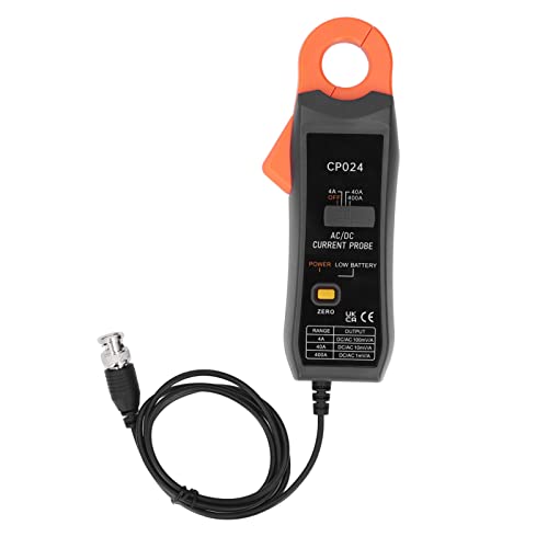 Gearwell AC DC -Stromklemme, 4 bis 400A -Klemmsonde mit 23 mm Kiefer für Oszilloskop, BNC -Grenzflächenstromentester, Klemmenmessgerät von Gearwell