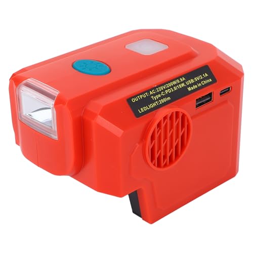 Gearwell Cordless Power Wechselrichter, 200-W-Wechselrichter, USB-Wechselrichter vom Typ C, Batterieantrieb, LED-Leistungswechselrichter für 18-V-Batterie 48-11-1828 48-11-1815 Gearwell Cordless Power Wechselrichter, 200-W-Wechselrichter, USB-Wechselrichter vom Typ C, Batterieantrieb, LED-Leistungswechselrichter für 18-V-Batterie 48-11-1828 48-11-1815 von Gearwell