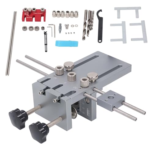 Gearwell Dowel Jig, 3 -in 1 -Bohrhandbuch mit Aluminiumlegierung und selbstzentrierender Design, Handheld -Dübel -Schablone für Holzbearbeitungs -Elektrowerkzeuge Gearwell Dowel Jig, 3 -in 1 -Bohrhandbuch mit Aluminiumlegierung und selbstzentrierender Design, Handheld -Dübel -Schablone für Holzbearbeitungs -Elektrowerkzeuge von Gearwell