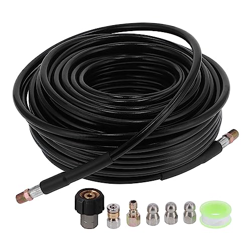 Gearwell Druck Waschmaschine Kit, Abwasserschlauch, 5800 psi Abflussreinigungssystem, 100 Fuß 1 4 Zoll NPT -Hardware, Hochdruckreinigungsausrüstung von Gearwell