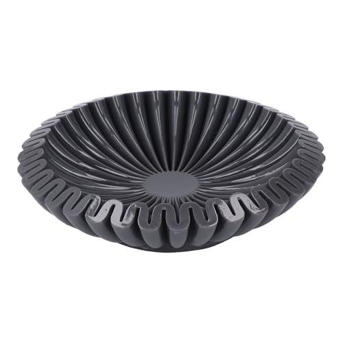 Gearwell Harzschale, dekorative Obstschale, Tisch Herzstückschale, schwarz gerilles Design, Küchenarbeitsplatte, Wohnkultur Gearwell Harzschale, dekorative Obstschale, Tisch Herzstückschale, schwarz gerilles Design, Küchenarbeitsplatte, Wohnkultur von Gearwell
