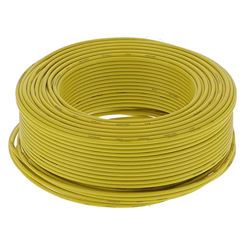 Gearwell-Leiterdraht, isolierter Elektrokabel, PVC beschichtetes Kabel, BVV-1x1 7 Kerndraht 100 m 328,1ft, AC300V gelbes Elektrodraht Gearwell-Leiterdraht, isolierter Elektrokabel, PVC beschichtetes Kabel, BVV-1x1 7 Kerndraht 100 m 328,1ft, AC300V gelbes Elektrodraht von Gearwell