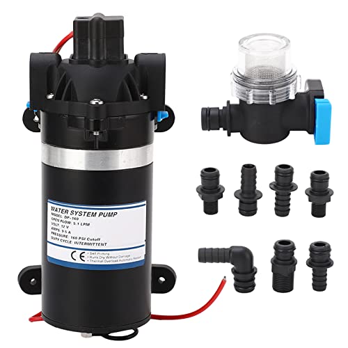 Gearwell -Membranpumpe, 160psi Wasserpumpe, Hochdruck -Booster -Pumpe, 5,1 lpm DC12V -Pumpe, 3 -Meter -Abflusspumpe, tragbare Wassertransferpumpe von Gearwell
