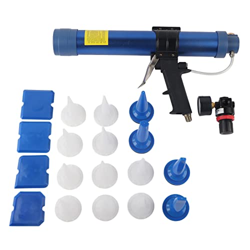 Gearwell Pneumatic Gla Kleber Kesselpistole, Colling -Patronenluft -Applikator, 6Bar 500 ml britischer Typ, für Dichtmittel, Klebstoff, Silikonanwendung von Gearwell