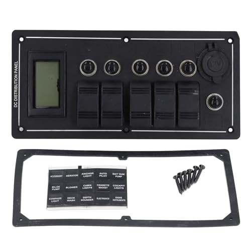 Gearwell Rocker Switch Panel, Marine Switch Panel, wasserdichte Schalttafel, 5 Gangschalterplatte mit Überlastschutz -Socket -Voltmeter, 12 -V -Boat -Yacht -RV -Elektropanel Gearwell Rocker Switch Panel, Marine Switch Panel, wasserdichte Schalttafel, 5 Gangschalterplatte mit Überlastschutz -Socket -Voltmeter, 12 -V -Boat -Yacht -RV -Elektropanel von Gearwell