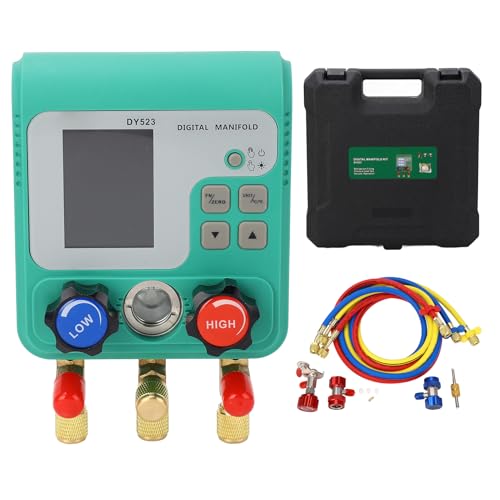 Gearwell -Verteiler -Messgerät, digitale HLK -Anzeige mit doppelter Druckerkennung und Luftdichtungstest, Auto -HLK -Digitalverkäufe für hohe Genauigkeitsmessungen von Gearwell