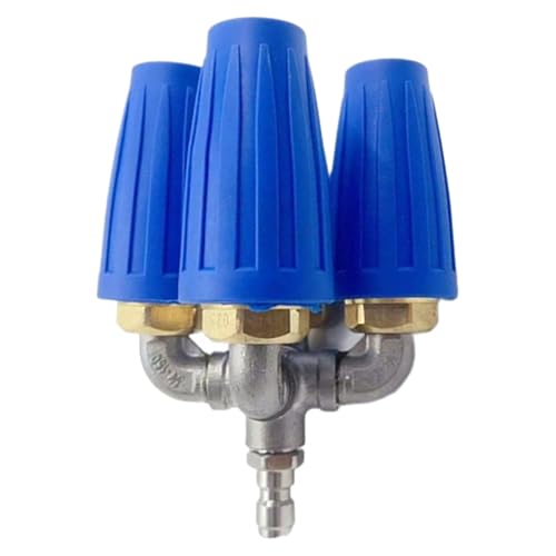 Getriebe-Druck reiniger Turbo düse, drehbare Trenn düse, 4 in 1 Sprüh düse, 4000PSI, 2,0 Bohrmaschine, 360-Grad-Drehung, 1 4 Zoll Schnell verbindungs schlager von Gearwell