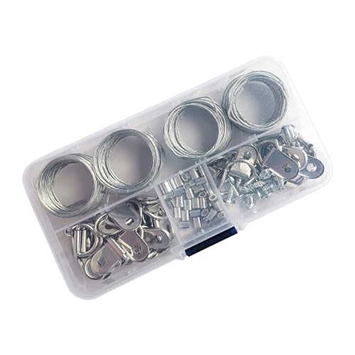 124pcs Bündel Vielseitiges Drahtseil Bild Hanging Hooks 3 Meter Seilset Für Einfache Installation Bildzubehör 124pcs Bündel Vielseitiges Drahtseil Bild Hanging Hooks 3 Meter Seilset Für Einfache Installation Bildzubehör von Geavonyg