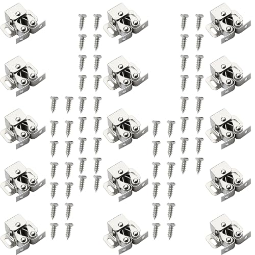 15set Garderobe Türschnalle Schrank Doppelwalze Fangstreifen Kleiderschrank Riegel Einfach Zu Installieren von Geavonyg