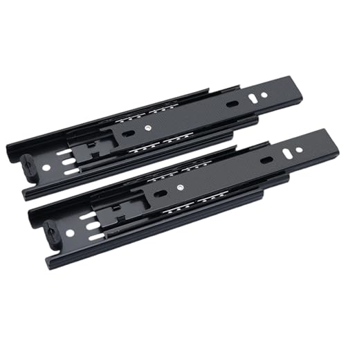 1Pair Schubladenrutsche Soft Close Track Rails Hydraulische Dämpfungspufferschrankschubluse Spur Schlitten von Geavonyg