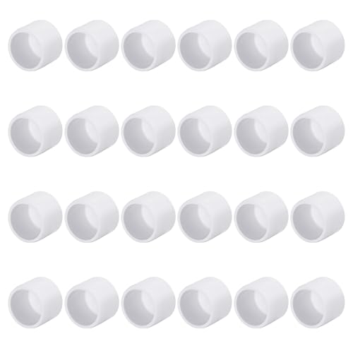 24 Stück Robuste PVC Rohr Rohr Endkappen Möbelstoffe Für 3/4 Zoll Bis 2 Zoll Schutzabdeckungen PVC Endkappen Bequem von Geavonyg