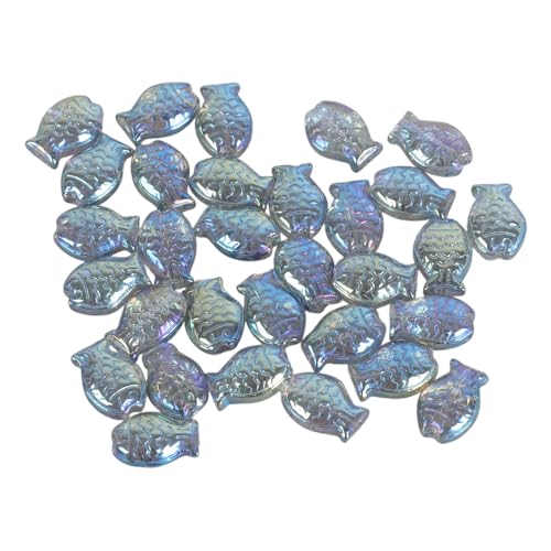 30 Stück Ozean Themenglasperlen Fischform Glässe Loser Schmuck Herstellung Ohrringe Für Halsketten Kristall Lose Perlen von Geavonyg