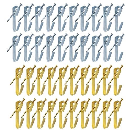 40pcs Metall Bildhänger Mit Nägeln Hochleistungshänge Haken Hardware Kits Auf Holz/Trockenwänden Bildhaken Für Trockenbauten 40pcs Metall Bildhänger Mit Nägeln Hochleistungshänge Haken Hardware Kits Auf Holz/Trockenwänden Bildhaken Für Trockenbauten von Geavonyg