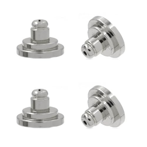 4pcs Ohrringrücken Ersatz Hypoallergene Sichere Ohrringe Rückschläge Clips Große Verriegelungsohrringe Ornament Rücken Clips Stilvolle Ohrringlifter von Geavonyg