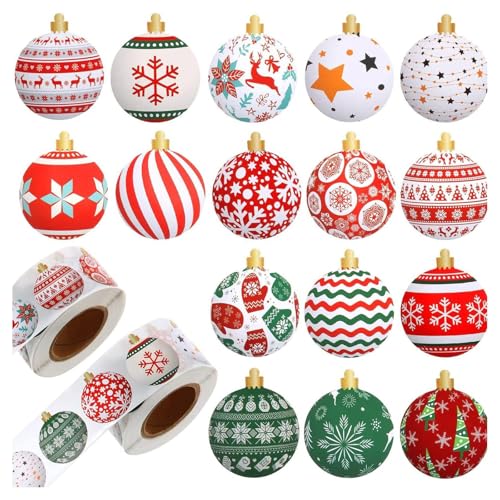 500pcs Weihnachtsverpackungsbezeichnungen 1.2 Zoll Klebebrikot Für Dekorationsaufkleber Für Versiegelungskartenverpackungen Office Klassenzimmer Dekorationsaufkleber von Geavonyg