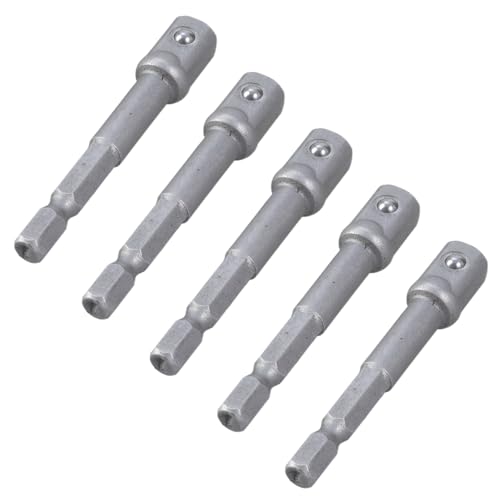 5pcs Hülle Anschließungsstange Head Socket Adapter Sechseck Shank Drill Bit Stange Set 1/4inch Elektrowerkzeugzubehör Zubehör Bohranpassungsadapter von Geavonyg