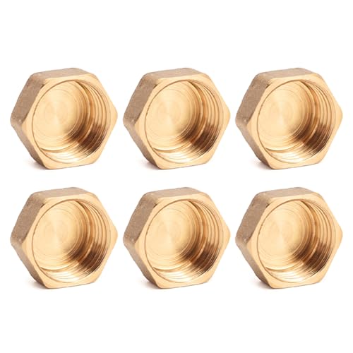 6pcs Korrosionsbeständige Rohrendkappen Bearbeitete Gewindedichtungen 1/2 "/3/4"/1 "Bearbeitete Gewindedichtungen Temperaturschlauchschlauchschlauchkappen von Geavonyg