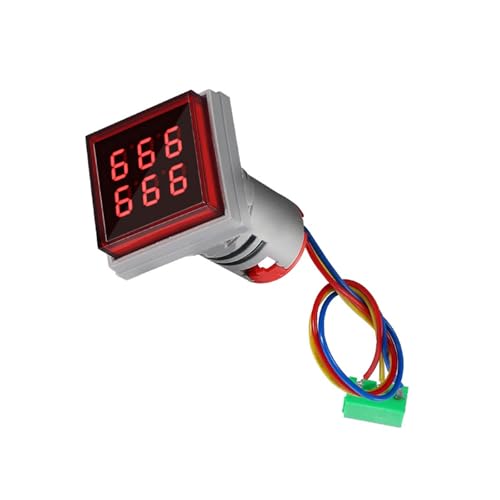 AC220V Zählermesser Mit Lüftungsloch Digital Display Counter Quadrat Counter Messgerät 0-999999 22 Mm Lochmontage Schlagresistentes Gehäuse von Geavonyg