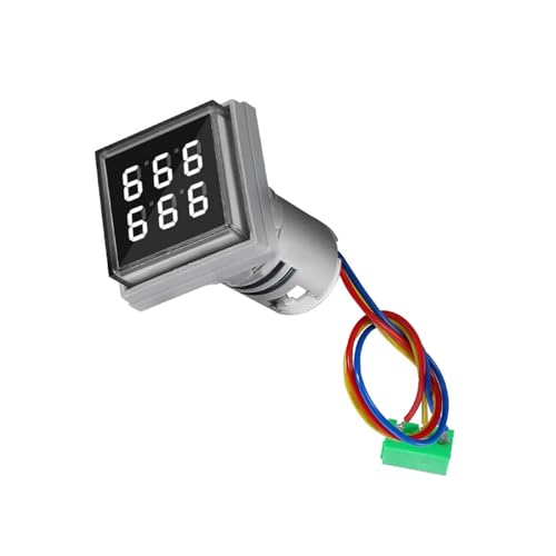 AC220V Zählermesser Mit Lüftungsloch Digital Display Counter Quadrat Counter Messgerät 0-999999 22 Mm Lochmontage Schlagresistentes Gehäuse von Geavonyg