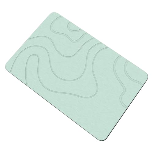 Badematte Kieselgur Schnell Trocknen Großes Badezimmer Antislip Teppich Bad Essentielles Starkes Saugfähiges Grau Groß von Geavonyg