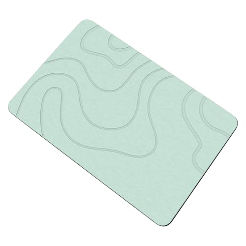 Badematte Kieselgur Schnell Trocknen Großes Badezimmer Antislip Teppich Bad Essentielles Starkes Saugfähiges Grau Groß von Geavonyg