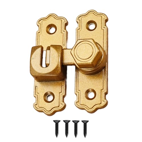 Compact No Security Security Riegel Aluminium Scheunenverriegelungsmechanismus Swing Gate Riegel Für 90/180 Grad Türanwendungen Platz Sparende Scheune Schloss von Geavonyg