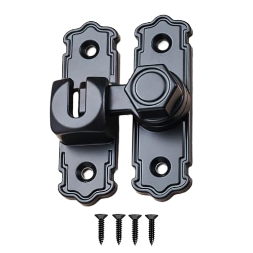 Compact No Security Security Riegel Aluminium Scheunenverriegelungsmechanismus Swing Gate Riegel Für 90/180 Grad Türanwendungen Platz Sparende Scheune Schloss von Geavonyg