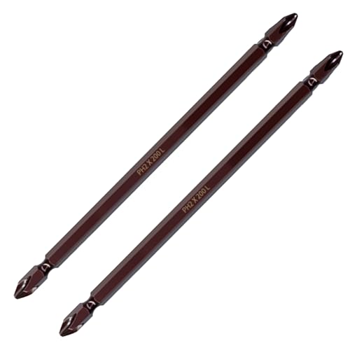Doppelkopf PH2 Crosses Magnet Shringriver Bit 1/4in Hexen Shanks Elektrische Schraubendreher 65 Mm 100 150 200 250 300 Kreuze Kopfbohrer von Geavonyg