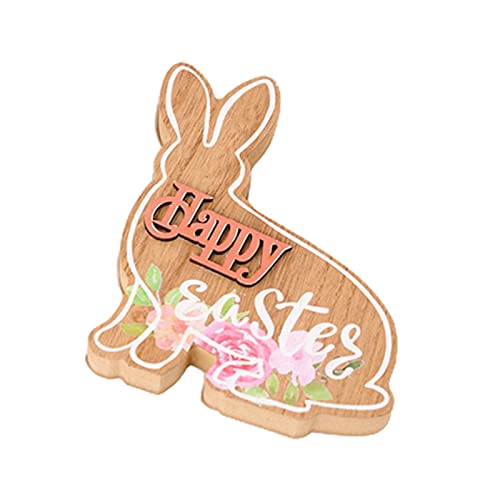 Frohe Osterholz Holz Ornament Cartoon Holz Bunte Kunsthandwerk Für Heimschlafzimmer Zimmer Desktop Dekoration Frohe Ornamente von Geavonyg