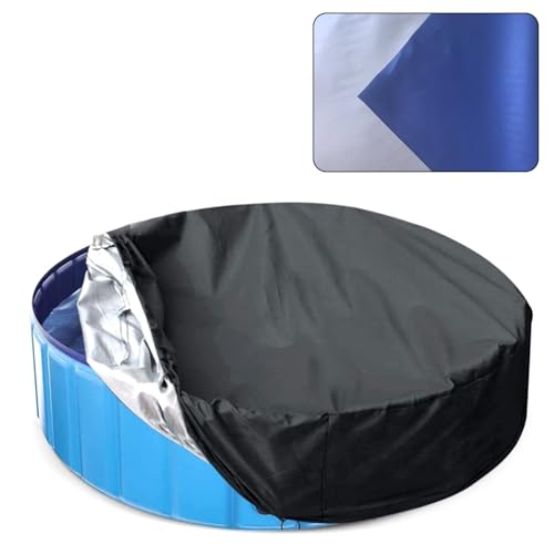 Geavonyg 18 Fuß Runde Spa Poolabdeckung Block wasserdichte Staubfeste Oxford Stoff Outdoor Bad Schwimmbad Blatt Nettozubehör Wasserdichtes Außenspa Spa Abdeckung von Geavonyg
