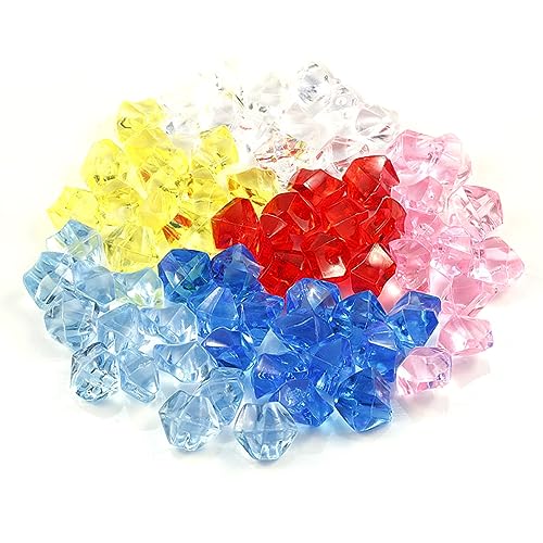 Geavonyg 200 Stcs Bunte Fischtank Substrate Vase Füllstoffsteine ​​Acrylkiesel Für Tischstreuungsdekoration Aquarium Garten Zerkleinerte Eiswürfel von Geavonyg