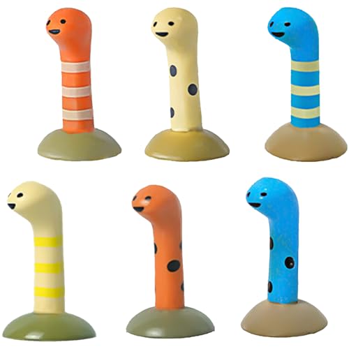 Geavonyg 6pcs Miniatur Aal Figur Fishtank Landschaftszubehör Für Unterwasserdekoration Und Desktop Aquarienzubehör Für Home Office Anordnung von Geavonyg