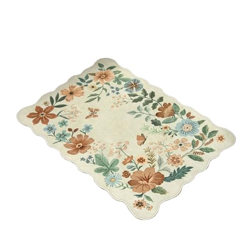 Geavonyg Blumenakzentbodenmatten 60x90 cm Nicht Überrutsche Blumen Teppiche Für Wohnzimmer Esszimmer Oder Bürowaschküchenteppiche Geavonyg Blumenakzentbodenmatten 60x90 cm Nicht Überrutsche Blumen Teppiche Für Wohnzimmer Esszimmer Oder Bürowaschküchenteppiche von Geavonyg