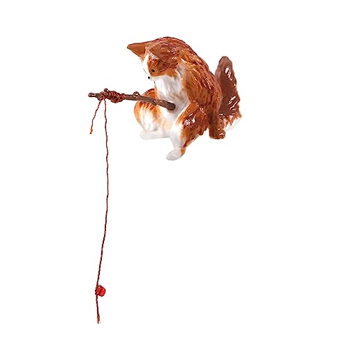 Geavonyg Fischereikatze Aquarien Dekorationen Fischtank Hängenable Dekore Landschaft Aquaticpet Fishtank Ornament Desktop Accessoires Aquarien Landschaft Dekoration von Geavonyg