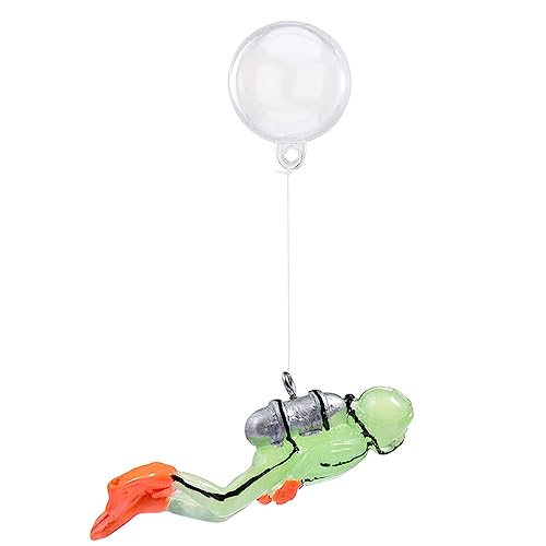 Geavonyg Floating Device Fishtank Accessoires Taucherform Aquarium Spielzeuglandschaft Süßwasser Cartoon Fischtankzubehör von Geavonyg