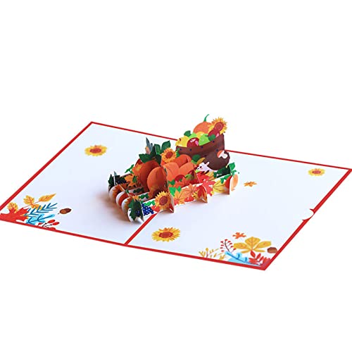 Geavonyg Für Maple Blatt Thanksgiving Grußkarte Überraschung Mysteriös Für Kinderfest Feiertag GIF Thanksgiving Grußkarte von Geavonyg