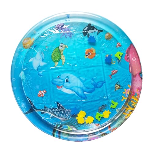 Geavonyg Hunde Kühlmatte Katze Bett Aufblasbare Wasserbett Liege Für Kleine Katzen Wasser Sensorisch Spielen Runde Liege Haustierkühlung Für Katzen von Geavonyg