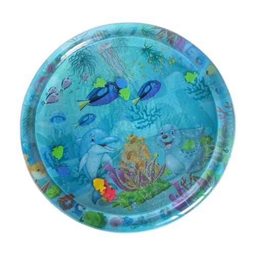 Geavonyg Hunde Kühlmatte Katze Bett Aufblasbare Wasserbett Liege Für Kleine Katzen Wasser Sensorisch Spielen Runde Liege Haustierkühlung Für Katzen von Geavonyg