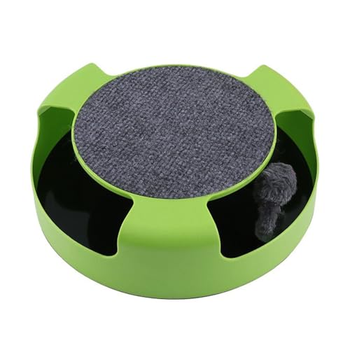 Geavonyg Katzenmaus Necken Spielzeug Mit Kratzpad Spur Interaktiver Mehrfarbiger Schaltkreis Track Cats Toy von Geavonyg