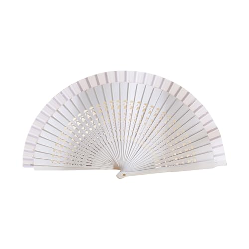 Geavonyg Mehrzweckholzfallerfan Mit Soliden Farbe Für Tanzkostümpartys Chinesische Cheongsam Vintage Handheld Hand Dance Fan von Geavonyg