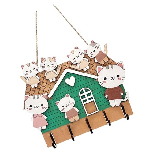 Geavonyg Multi Purpose Wall Montod Wood Organizer Mit Haken Für Home Office Holzschlüsselhalter Für Den Einstiegsflur Speicher Mit Haken von Geavonyg