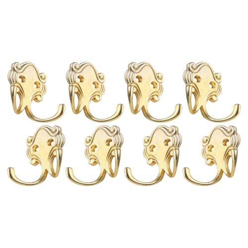 Geavonyg Multifunktion 8pcs Doppelgriff Haken Wandmontage MOTTAL FORTSCHAFTUNGSSET 8PCS Für Kleidung Und Zubehör Double Zinken Haken von Geavonyg