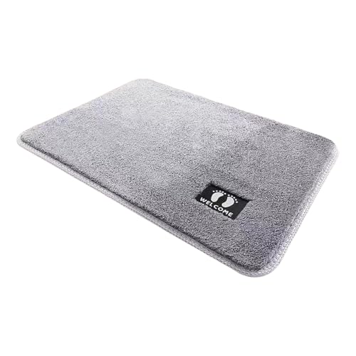 Geavonyg Saughende Shaggys Badezimmer Teppich Nonslip Bad Matten Plüsch Maschinenwaschbare Teppiche Für Badewanne Dusche 50 X 80 cm Shaggys Badmatten von Geavonyg
