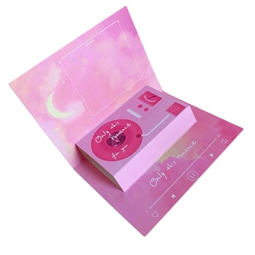 Geavonyg Sprachaufzeichnung Geburtstagskarte Popup Rekorder Eleganter Phonographen Segen Für Valentinstag Recorder Party Card von Geavonyg