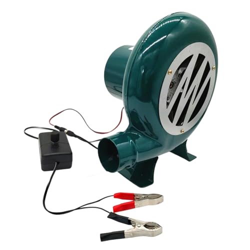 Geavonyg Tragbarer 12 V 120 W Außenluftgebläse Mit Geschwindigkeitseinstellungsmerkmal Zum Grillkochfeuer Kochfeuer Wärme Boosting Batterie Batteriegebläse Batteriegebläse Batteriegebläse. von Geavonyg