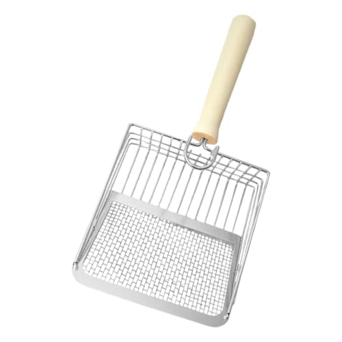 Geavonyg Übergroßer Edelstahl Schöpfer Schöpferfilter Design Für Die Entfernung Von Verschwendung Von Klumpen Katze Katzentrupper von Geavonyg