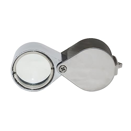 Handheldsmagnifier Schmuck Auge Vergrößerung Glasfalt Coupe Optical Objektiv Diamant Checking Werkzeug Für Juwelier Tragbare Klappvergrößerung Gla Metall Vergrößerung Münzinspektion JadeIdentifikation von Geavonyg