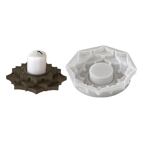 Kreative Wiederverwendbare Silikonkerzenhalter Tablettformen Mit Kompliziertem Blütenmuster Ideal Für Die Personalisierung Von Heimkern Creative Trafing Tool von Geavonyg